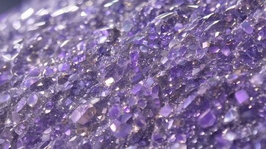 A close up view of a sparkling Sugilite amethyst geode
