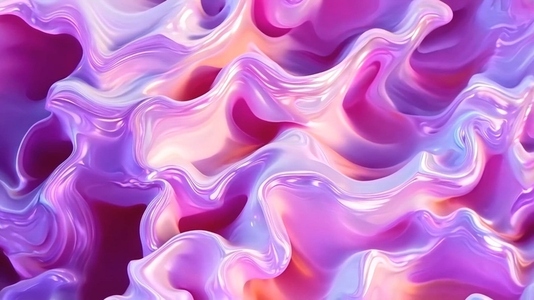 A vibrant abstract background featuring flowing waves of purple