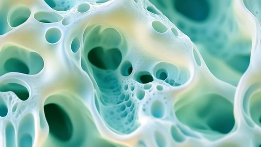 An abstract close up of a textured surface with organic shapes