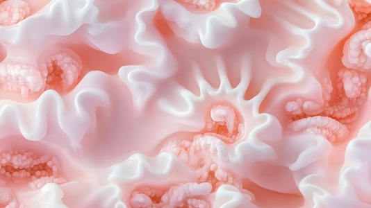 A close up view of a textured surface resembling soft  flowing