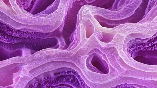 Close up of a purple coral texture  showing intricate patterns