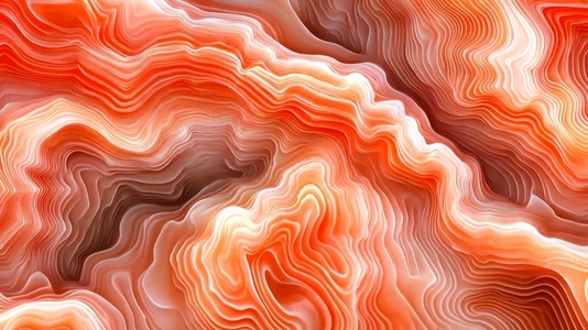 An abstract wavy pattern with flowing lines in shades of red