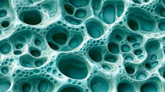 Close up view of a textured surface with interconnected bubbles