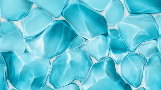 Smooth  translucent turquoise stones arranged closely together