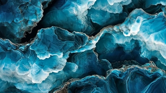 An abstract representation of swirling blue and turquoise