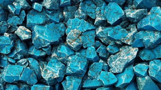A close up view of vibrant turquoise stones showcasing their