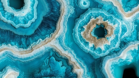 An abstract close up of turquoise agate stone with intricate