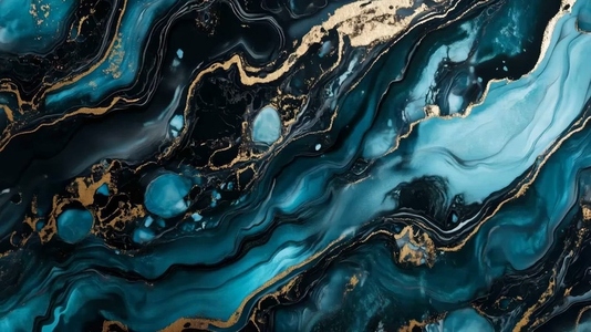 An abstract background featuring swirling patterns of turquoise