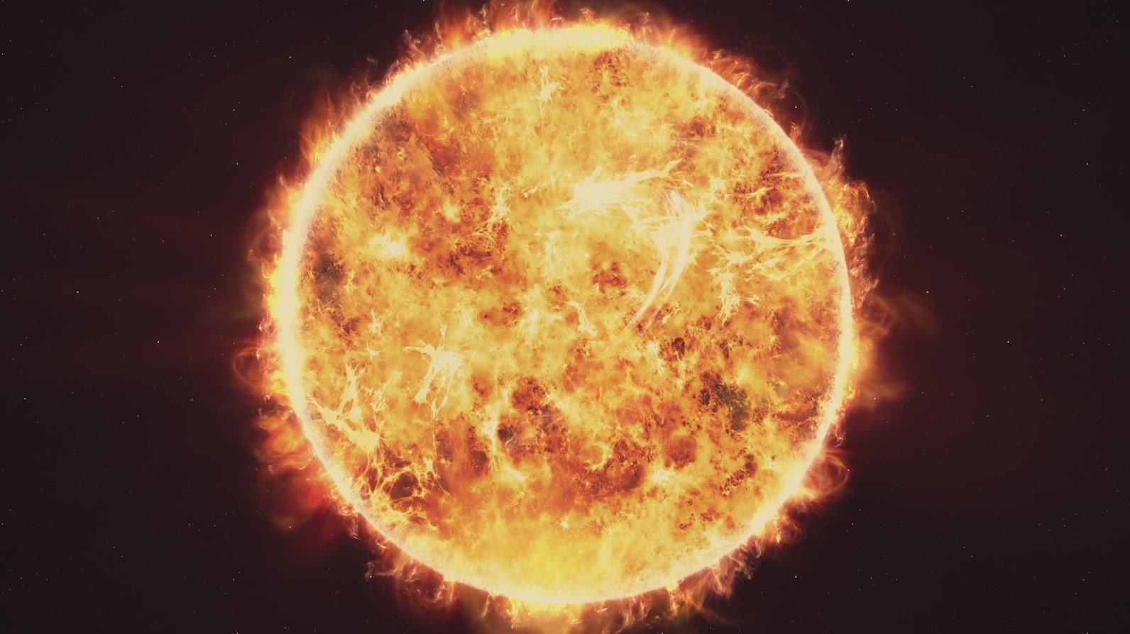 Fiery Solar Surface Animation