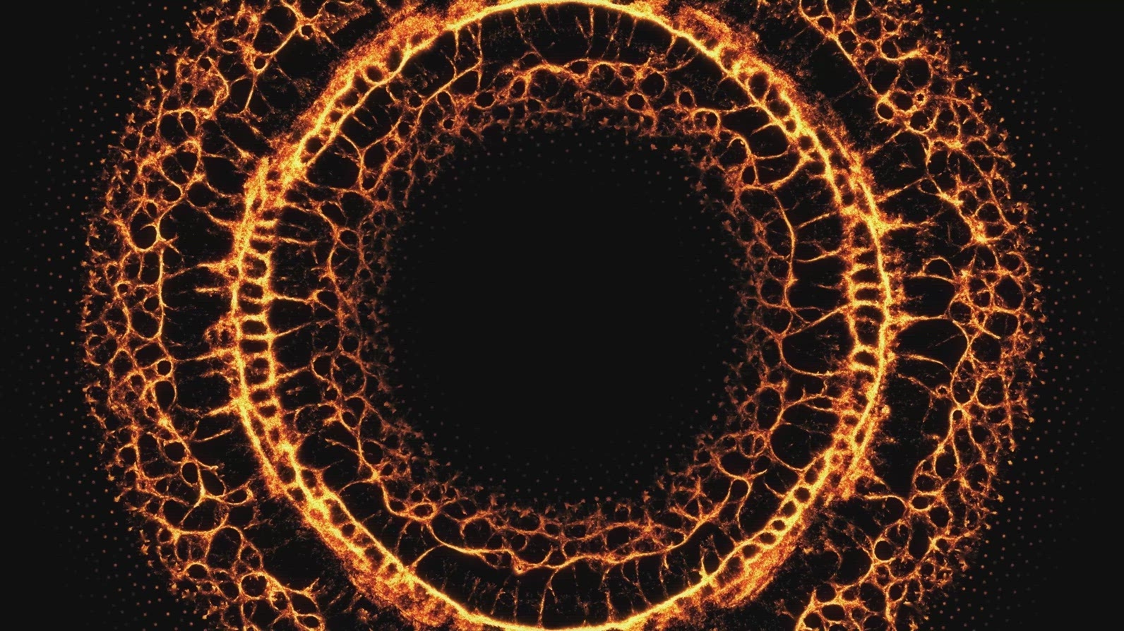 Orange Fractal Network Ring