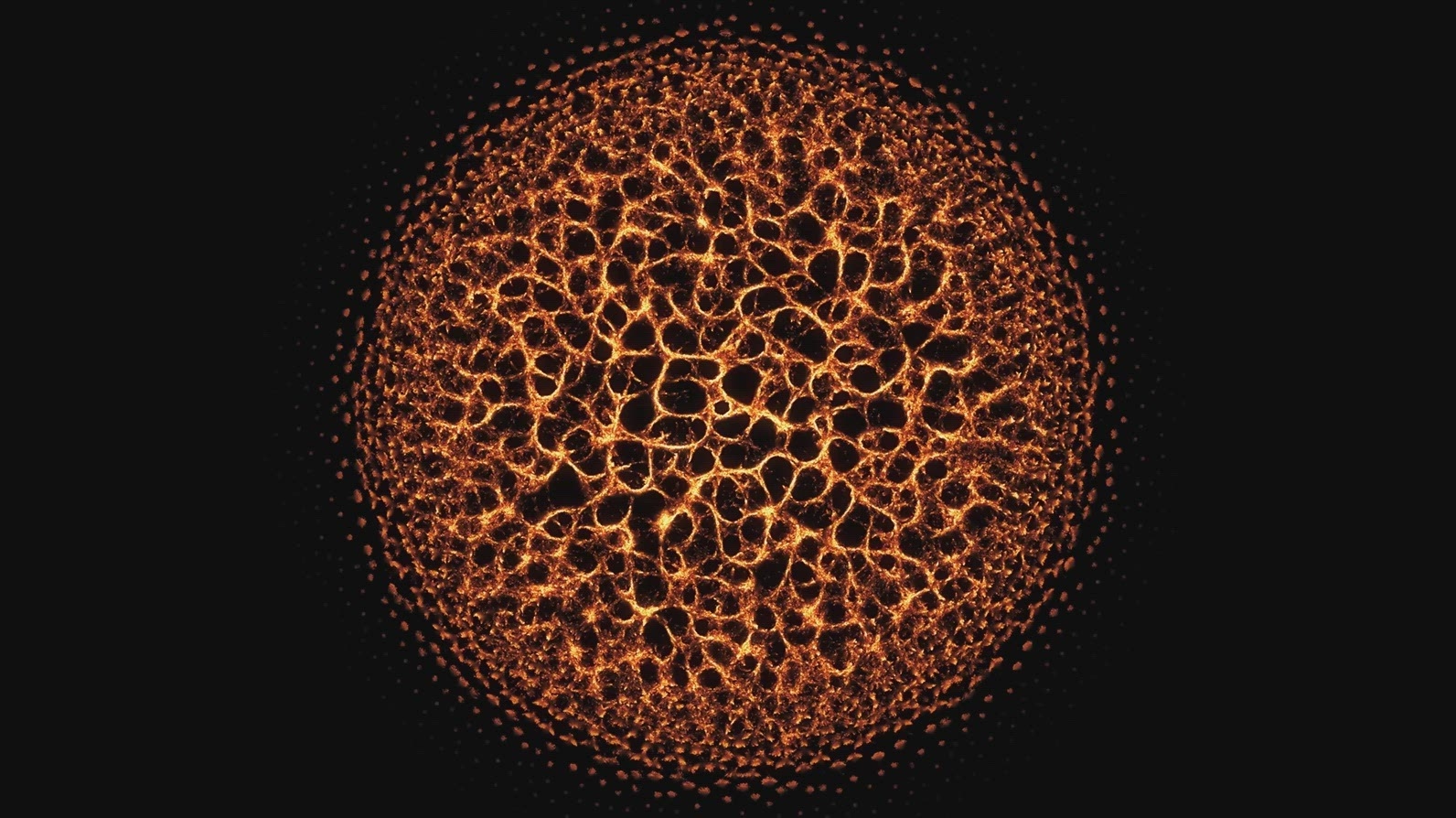 Orange Fractal Circle Expanding