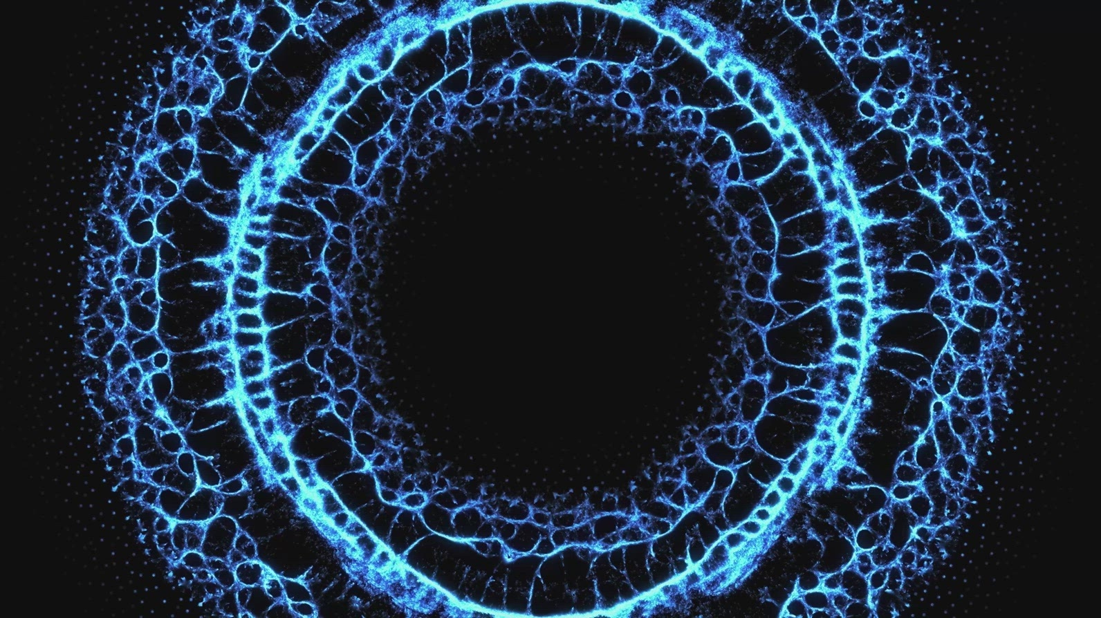 Blue Organic Fractal Ring Shockwave