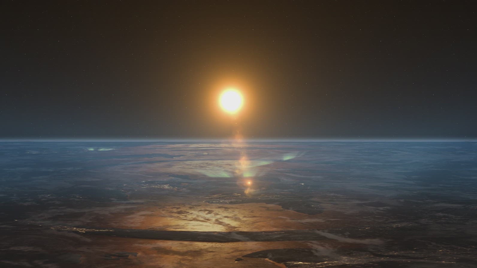 Horizon of Earth from Space