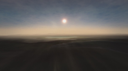 Aerial Flight Over Earths Horizon