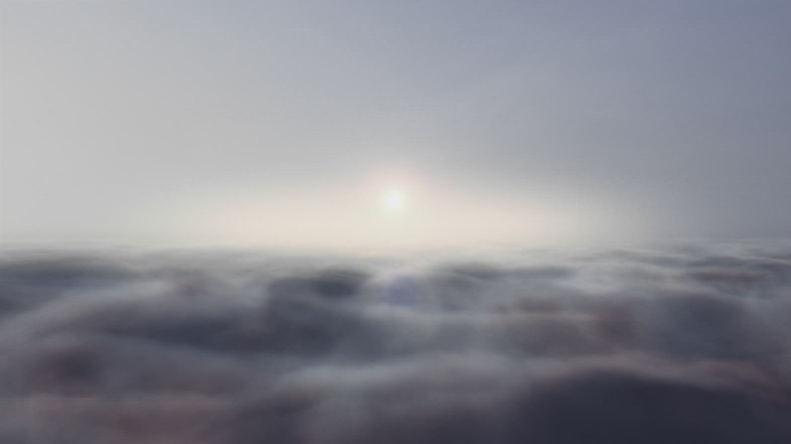 Flying Over Clouds at Sunset