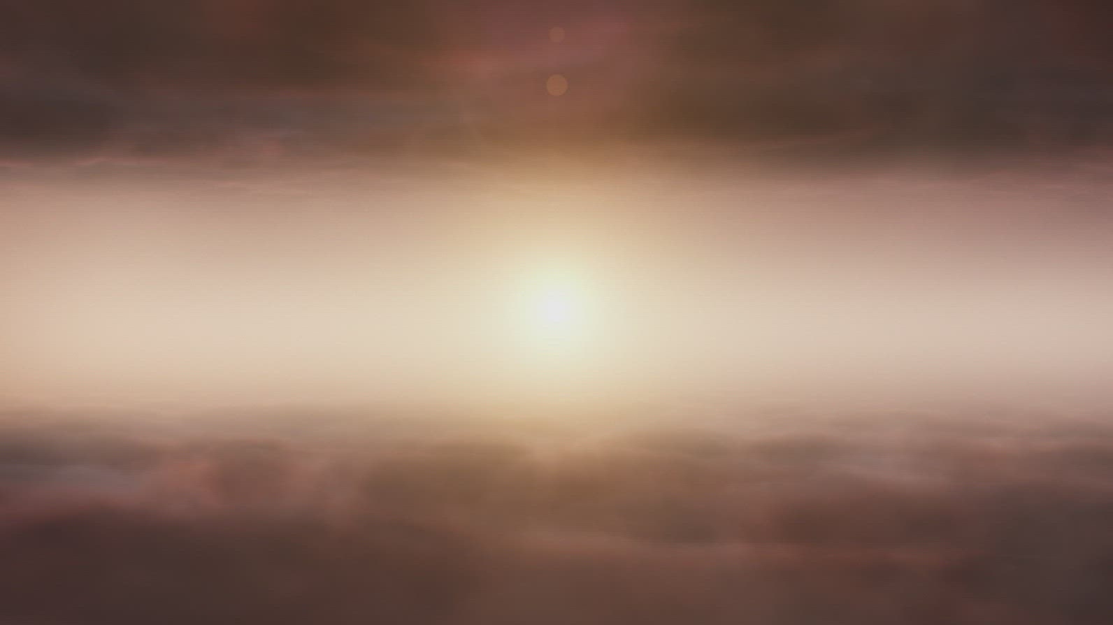 Peaceful Flight Over Sunset Clouds