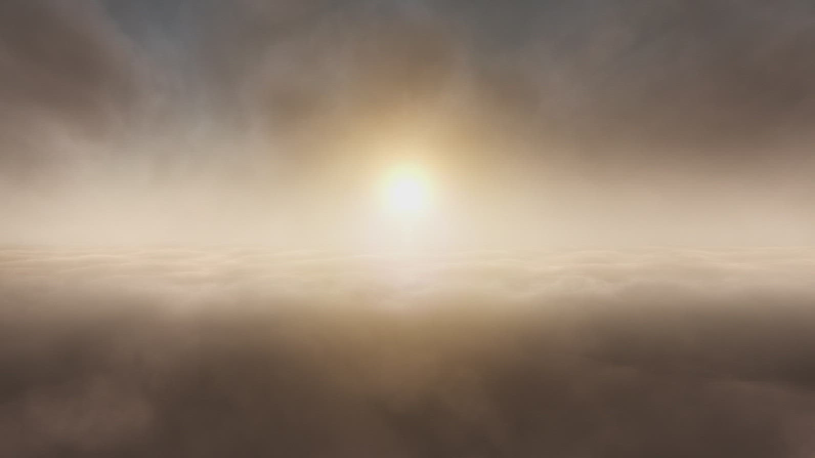 Serene Cloud Flight During Sunset