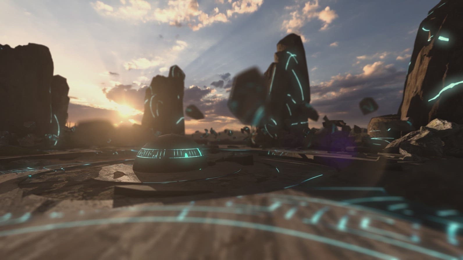 Mystic Ancient Ruins Activate in Sunset