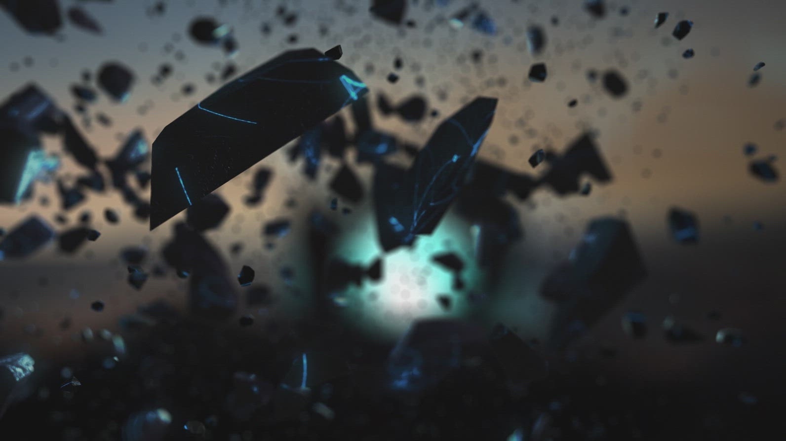 Levitating Stones with Glowing Energy Codes