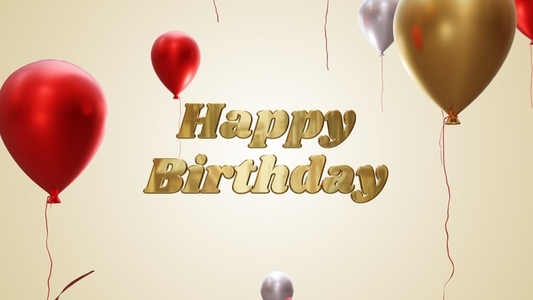 Balloon Happy Birthday Looping 2K Background