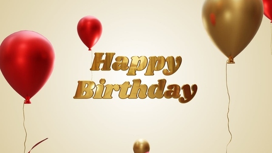 Balloon Happy Birthday Looping 2K Background
