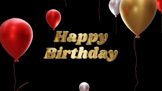 Balloon Happy Birthday Looping 2K Background