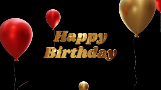 Balloon Happy Birthday Looping 2K Background