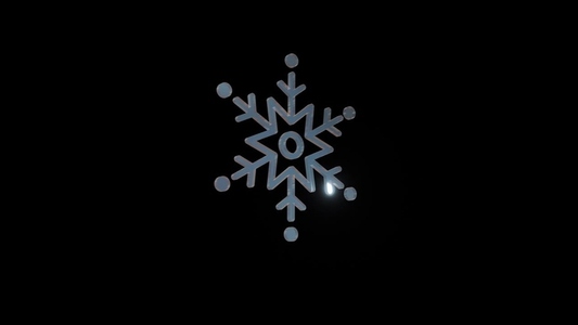 One Snowflakes 3D Metallic