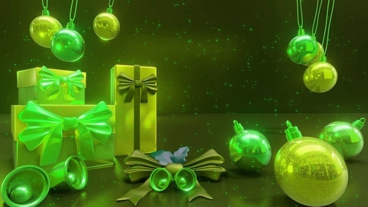 3D Christmas Colors Decorations Glitter