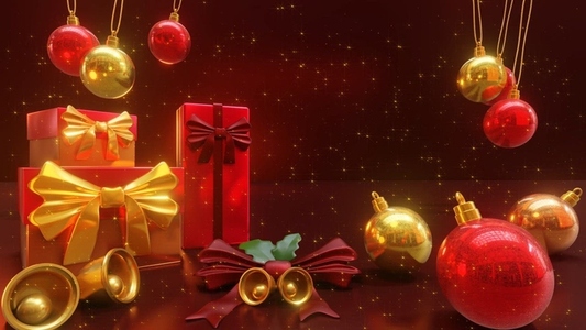 3D Christmas Colors Decorations Glitter