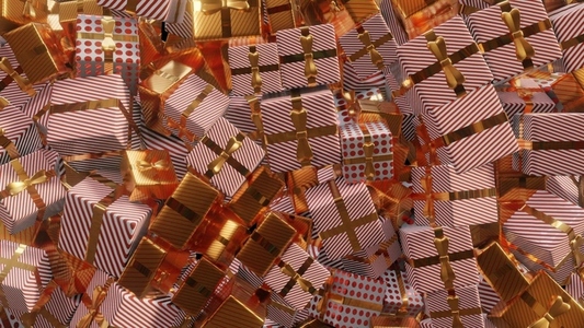 3D Gifts Boxes Transition