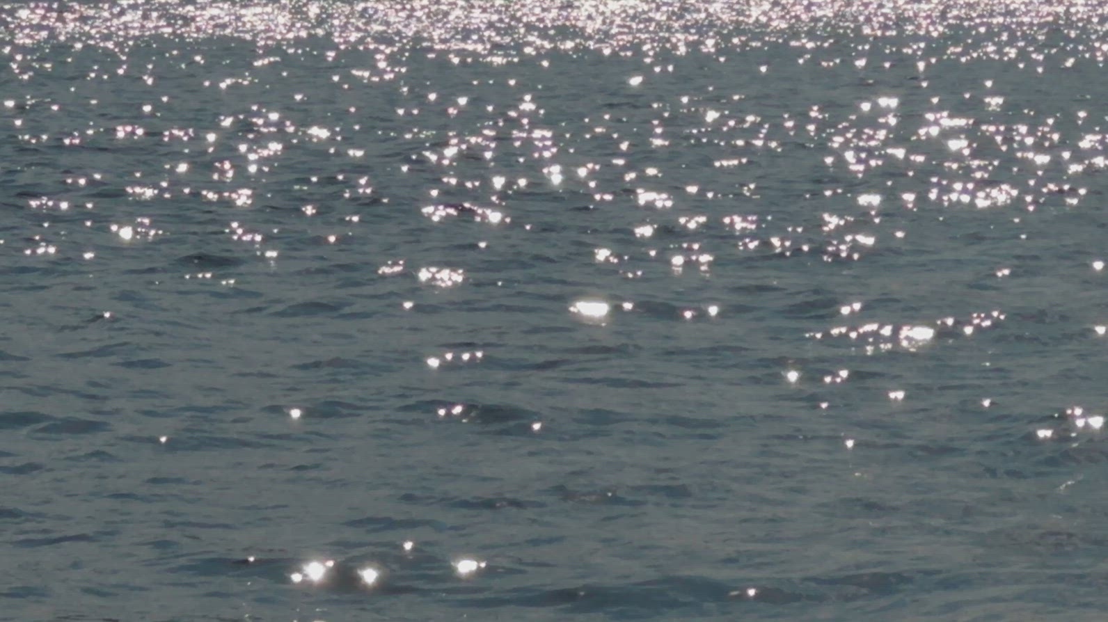 Sunlight reflecting on the surface of a calm ocean.