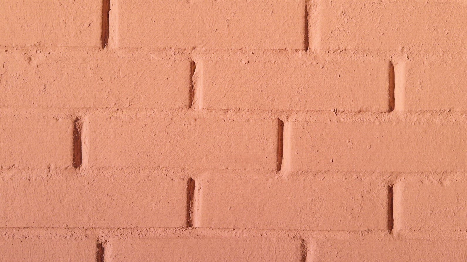 A close-up view of a textured brick wall background