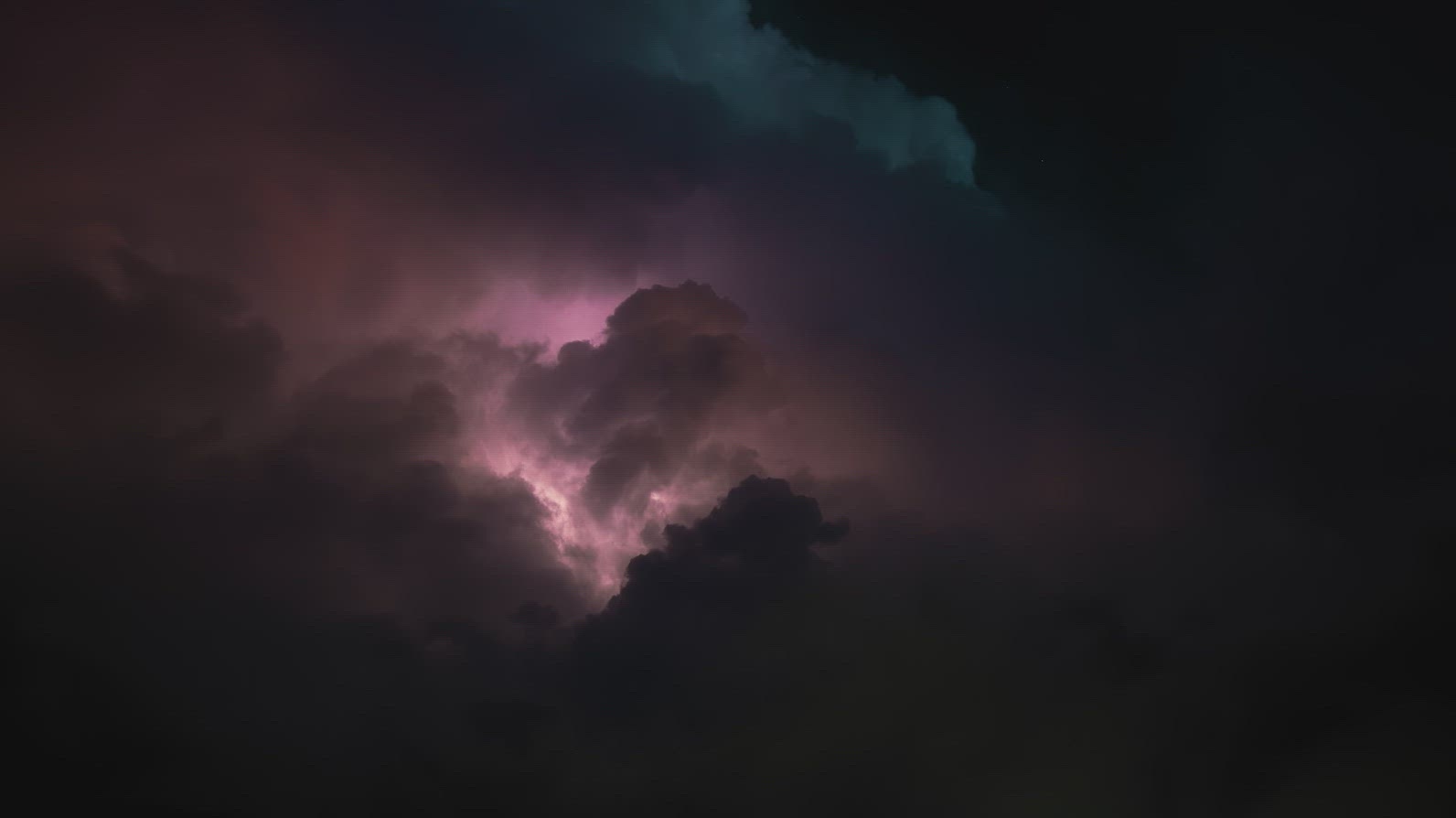 Lightning Storm Timelapse Over Volcano 1