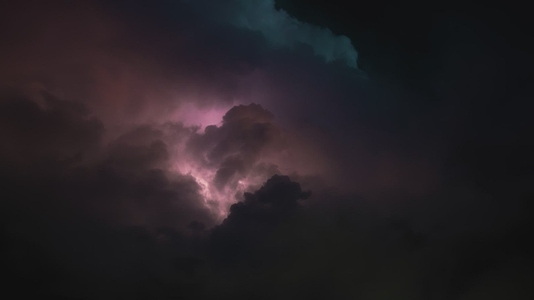 Lightning Storm Timelapse Over Volcano 1