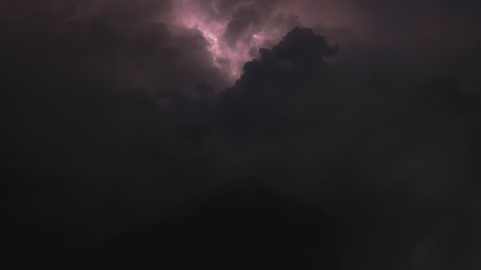 Lightning Storm Timelapse Over Volcano 3